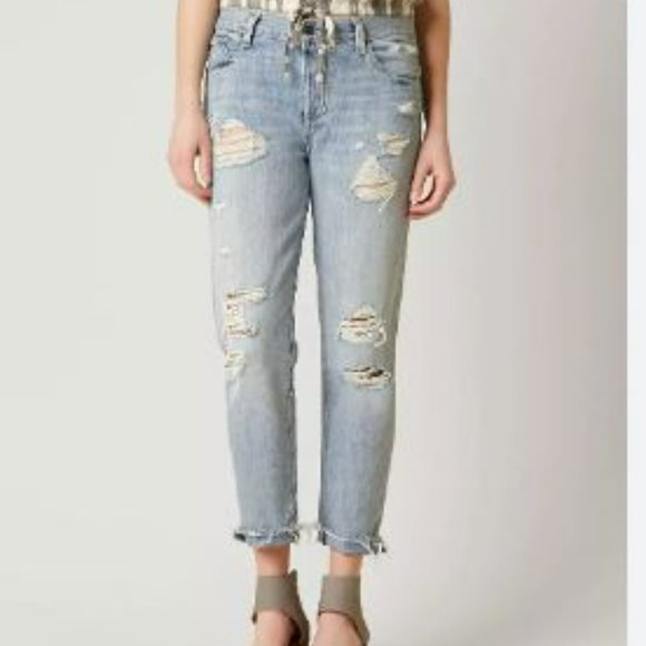 LUCKY BRAND Sienna Slim Boyfriend Cropped Jeans size 10 - Picture 2 of 12